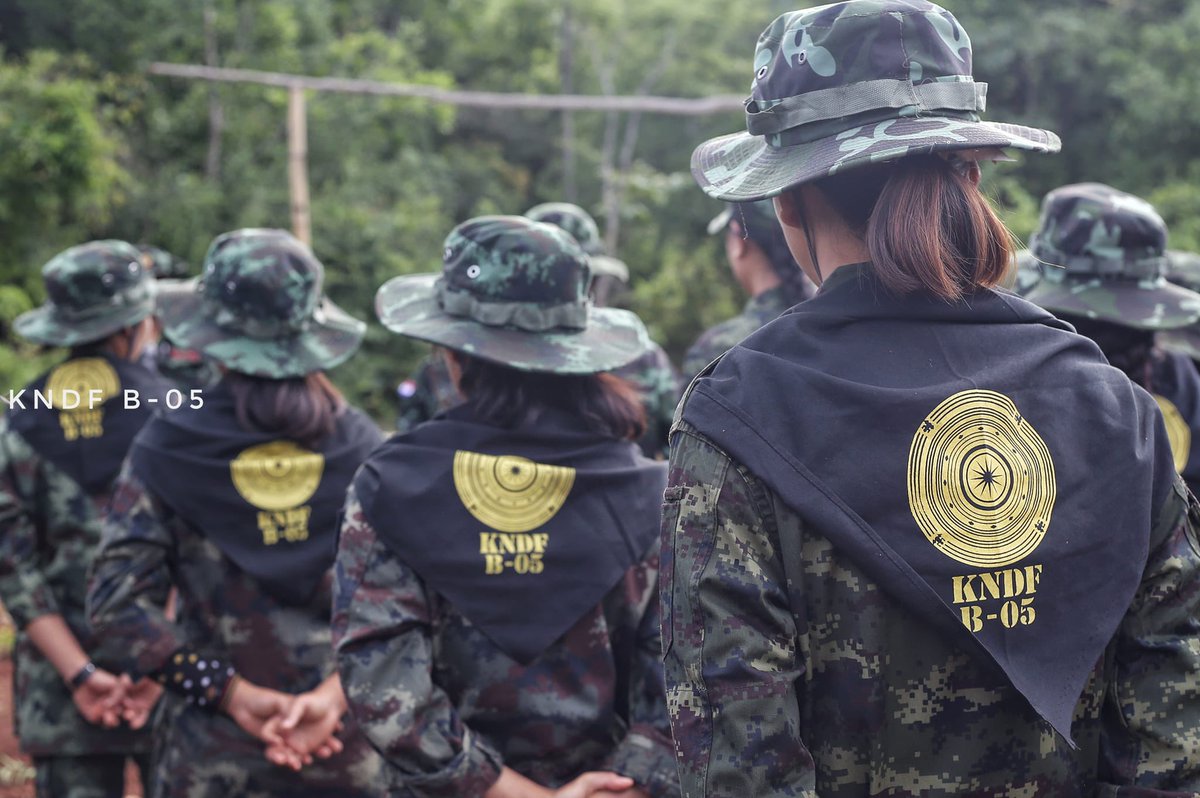 Kayah State's major anti-regime armed group, the Karenni Nationalities Defense Force (KNDF), turns one year old on Tuesday. It has waged war against junta forces in the state, preventing the regime from taking control there. #WhatsHappeningInMyanmar