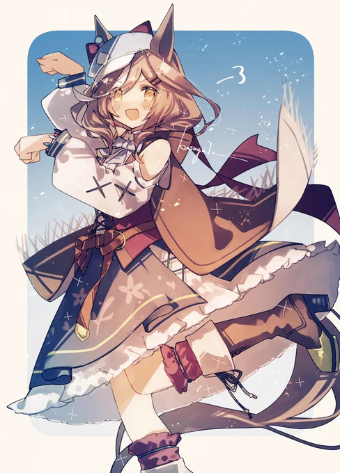 #今月描いた絵を晒そう 
#ウマ娘 
今月はいろいろな雰囲気のイラストを描けました✨ 