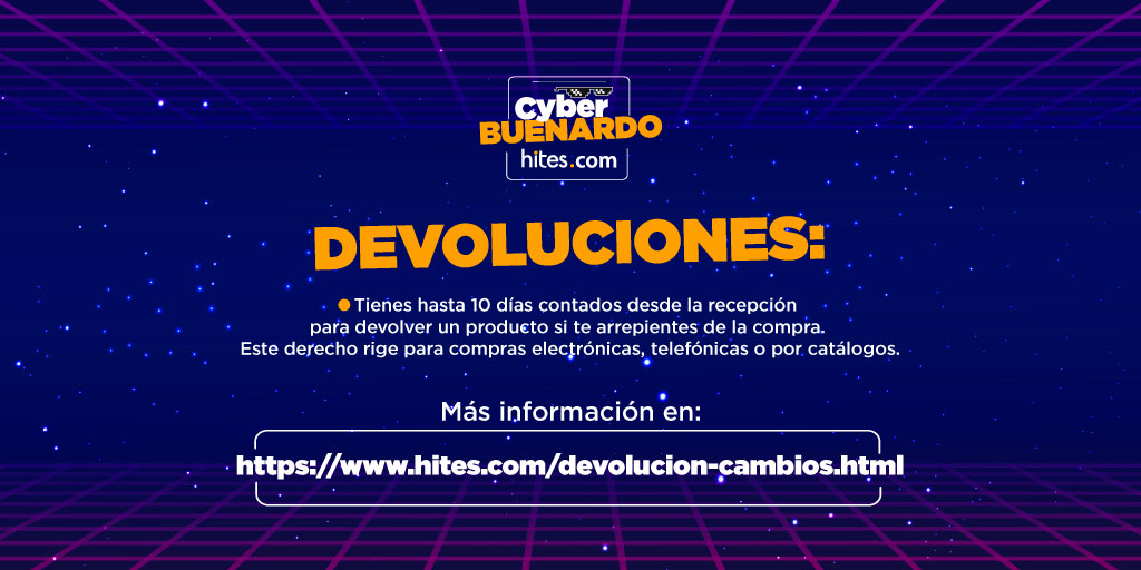 ¿Quieres devolver tu compra? Conoce los detalles aquí: 
hites.com/devolucion-cam…
