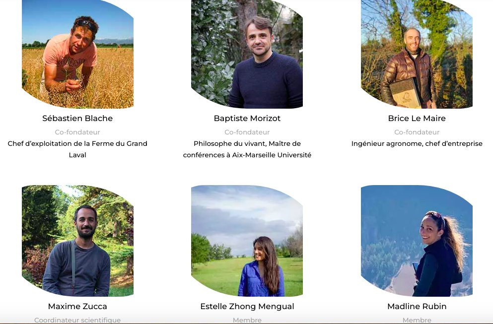 L'association a été crée par les paysans du site, Seb et Elsa, ainsi que le philosophe Baptiste Morizot, l'historienne de l'art environnemental Estelle Zhong-Mengual et le fondateur de l'entreprise "Agrinichoirs" Brice le Maire. J'en suis le coordinateur scientifique. 

13/19