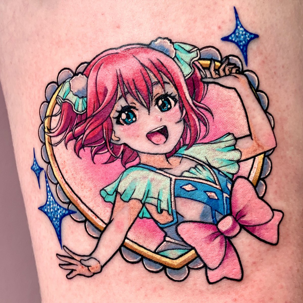 The peak of my tattoo career, tattooing love live 🥹🫶🏻