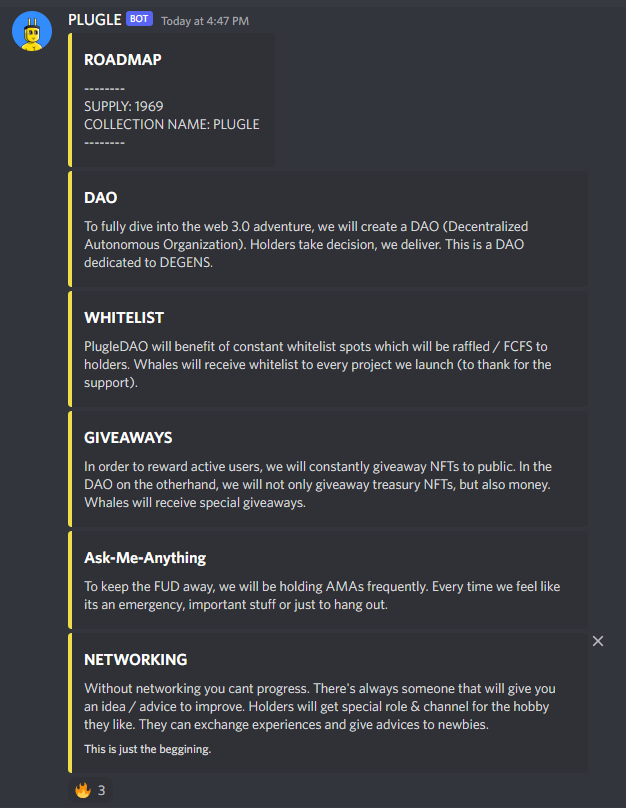 plugleNFT's tweet photo. roadmap? wen roadmap? what is this project? Yesterday, holders got an AMA where we decided what roadmap we should get. This is the final result.

#nft #solana #NFTCommunity #roadmap #Degen #SolanaSummer #art https://t.co/bI5hJpMwTY