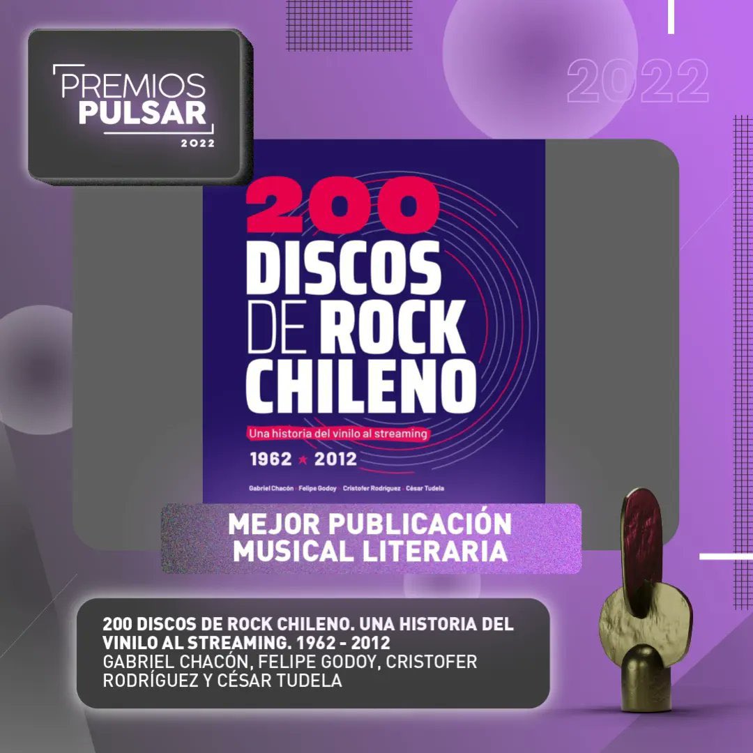 DiscosRockCL's tweet image. ¡Ganamos el @PulsarCL 2022! Gracias a todos por sus cariñosos saludos y apoyo durante todo este tiempo. ¡A seguir contando historias de nuestra música popular! #PULSAR