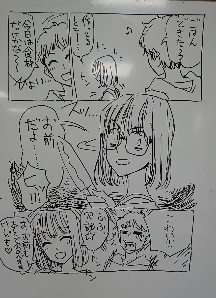 今日のホワイトボードまんが。 