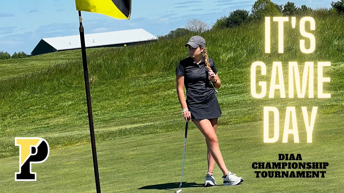 IT'S GAME DAY! Good luck to Ella Aghajanian '23 who competes in the @DIAA_Delaware State Championship Golf Tournament beginning this morning! #DelHS #NetDE #Pandamonium
