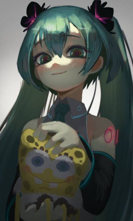 flaksight's tweet photo. i wanna be the spongebob to her hatsune miku .. https://t.co/OkMc0eldhL