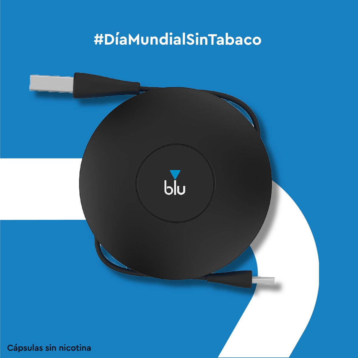 bluspain's tweet photo. Hoy, #DiaMundialSinTabaco 🌬, es un día para estar CABLEADO 😡😜🙅🏽‍♀️😂, cambia el mechero🔥por el CABLE DE CARGA LARGO BLU 🔌 y ahórrate el mal trago de tener que estar siempre pidiendo fuego. #BluCeroNicotina #ILikeTheWayYouBlu #SinMalosHumos https://t.co/q4EsHiNaIt