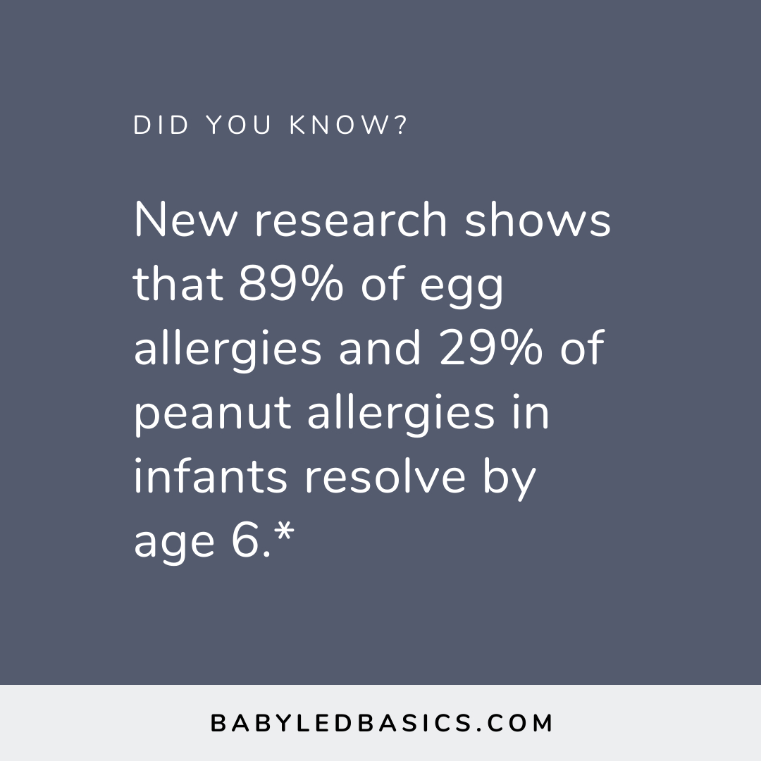 Food allergies are scary for any parent and can be a major anxiety source when introducing new foods to your baby.
.
However, new research suggests that not all food allergies in infants persist beyond the early years. Researchers in Australia found that 89% of egg allergies and