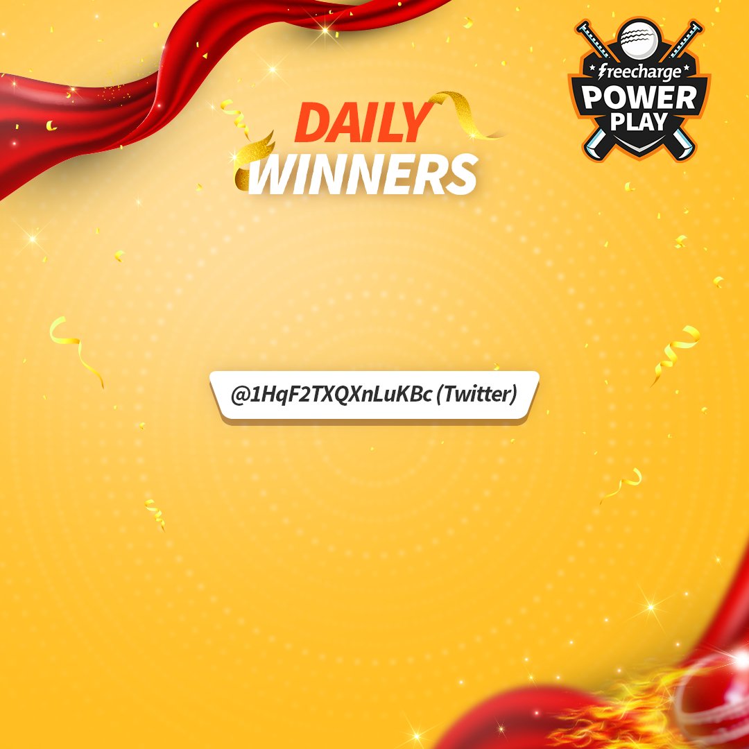Freecharge's tweet photo. Congratulations to all the winners! Thanks for participating in #FreechargePowerPlay. We hope we were able to make the cricket season all the more interesting & rewarding for you.
Keep participating in all our #contests & win amazing prizes.
#freecharge #winners https://t.co/flgPm8HWb2