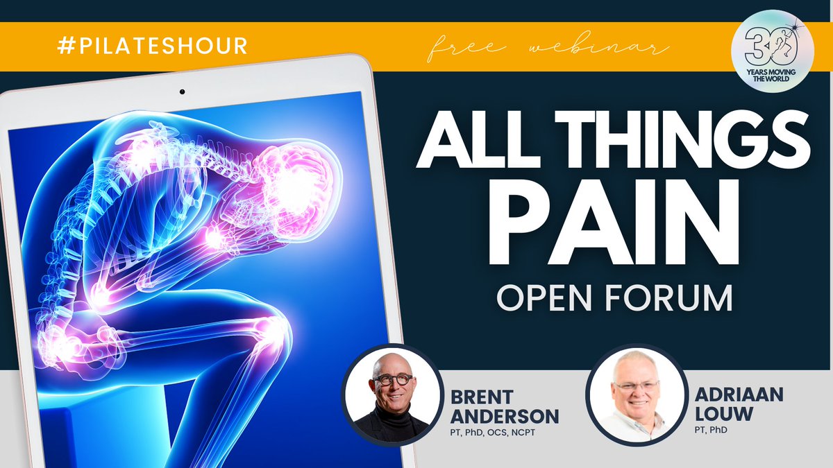 PolestarPilates's tweet photo. #PilatesHour: All Things Pain with Adriaan Louw and Brent Anderson https://t.co/ivXw1nBqW0