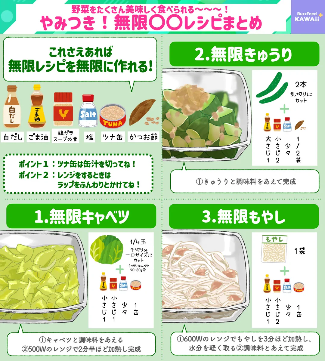【レシピ】野菜の無限〇〇レシピ7選！野菜を食べて暑い夏を乗り切ろう！