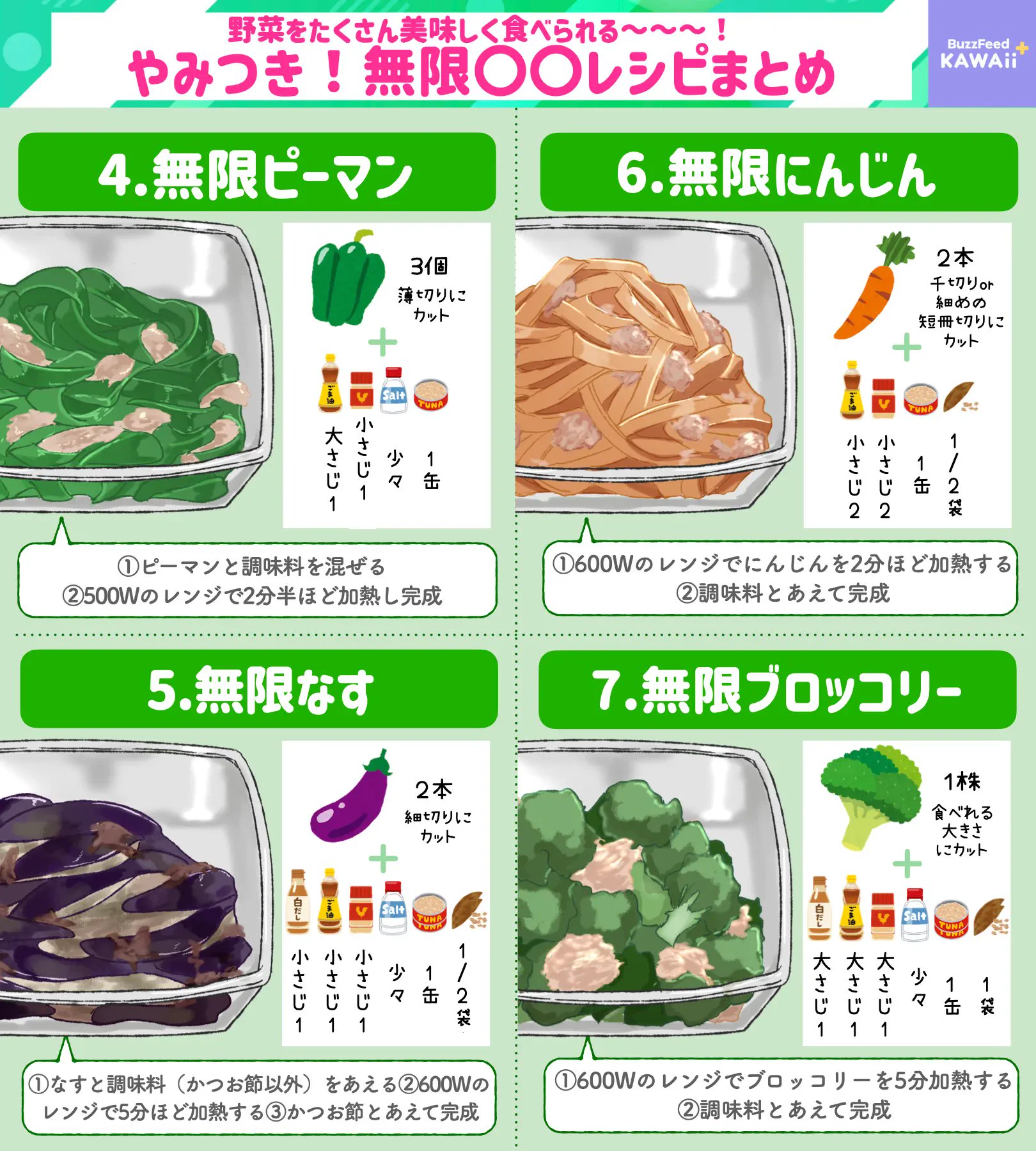 【レシピ】野菜の無限〇〇レシピ7選！野菜を食べて暑い夏を乗り切ろう！