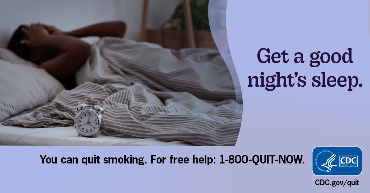 CDC Tobacco Free on Twitter "Having trouble sleeping while quitting