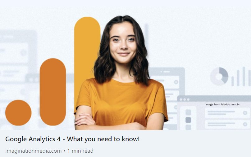 im_imdigital's tweet image. Have you heard about the changes coming with #googleanalytics4? 
Find out everything you need to know on our blog:
imaginationmedia.com/blog/google-an…

#ImaginationMedia #ecommerce #retailtechnology #retailsolutions #retailtech #retailsoftware #ga4