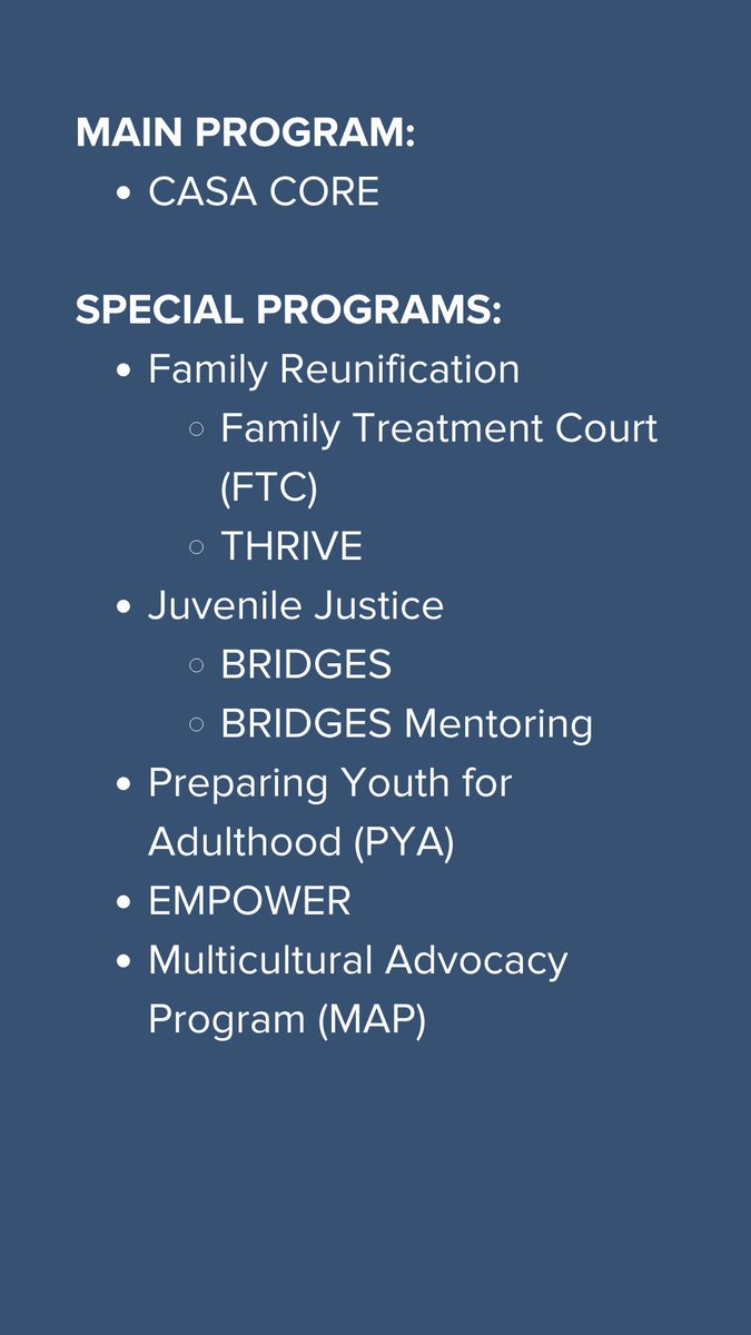 CASAofDC's tweet photo. Are you familiar with CASA DC's programs? Today we will be posting about each of our specialized programs so you can see what we have to offer ❤️
#fosteryouth #dcyouth #washingtondc #juvenilejustice #youthdevelopment #dcresources https://t.co/UIV3kbP2ee