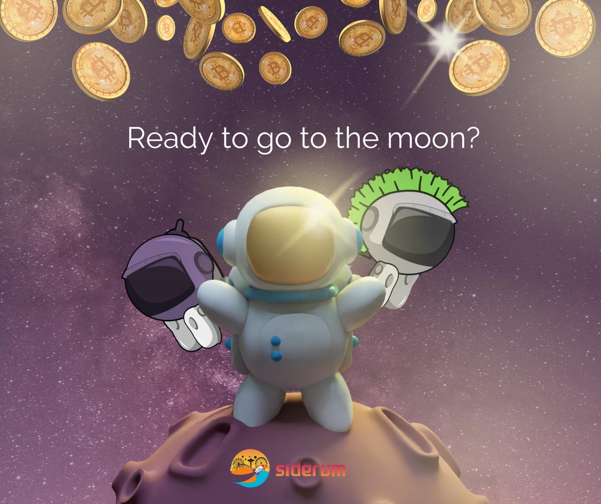 BOUND TO BE HUGE  AND HERE'S SOMETHING🎉
The release becomes more and more anticipated day by day so stay tune on our project🌕🚀

for more updates join our server
discord.gg/WKMxJg59se

#P2E #Tothemoongame #siderum
