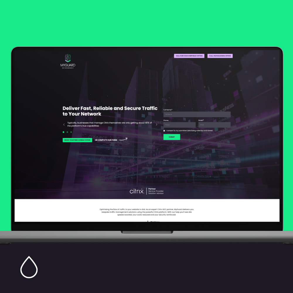 Czech this out! 🇨🇿 

Prague-based Citrix service provider MyGuard supplies the highest quality products and solutions to a discerning international clientele. 

We were tasked with creating a brand new look &amp; landing page for their launch into Europe earlier this year.