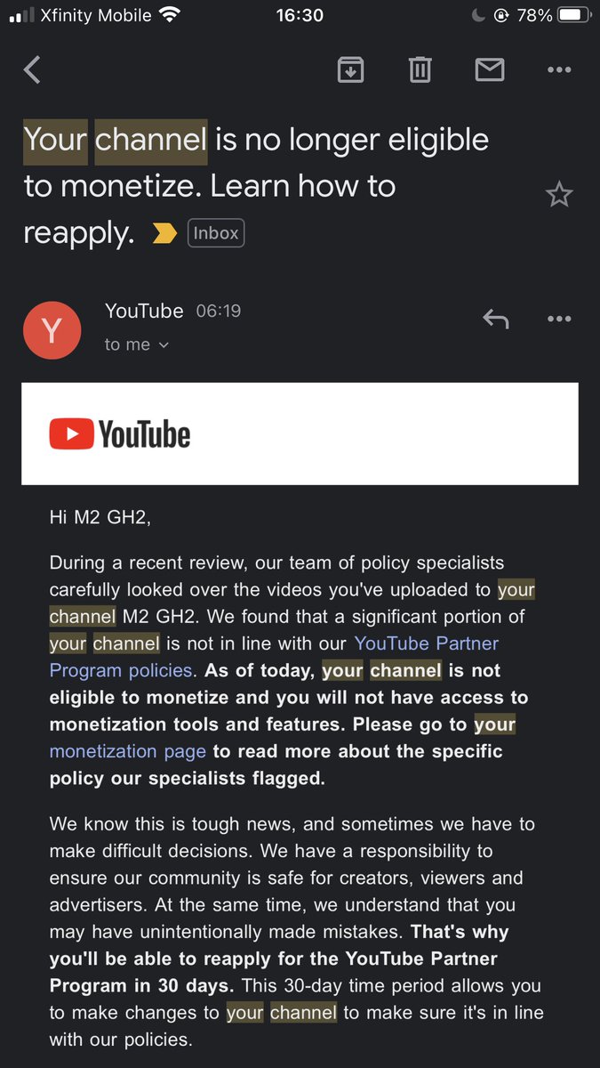 M2GH2's tweet photo. Just as your automated system wrongly keeps demonetizing my entire channel for ‘reused content’ even though I personally filmed every second of footage &amp; own it all according to @TeamYouTube definition of copyright law. My appeal video resoundingly proves my channel is my content https://t.co/XE4qLVckCT