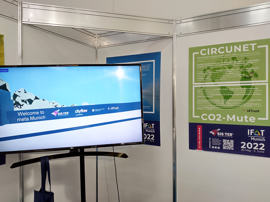 SrlTer's tweet photo. Second day at #IFAT2022, today we present CO2-Mute project within @I4Trust. CO2-Mute aims to support local authorities in specific challenges for sustainable mobility and urban green development. Thanks to our partner @Hub_Faubourg for the dedicated virtual environment. https://t.co/4eFzZBzpTa