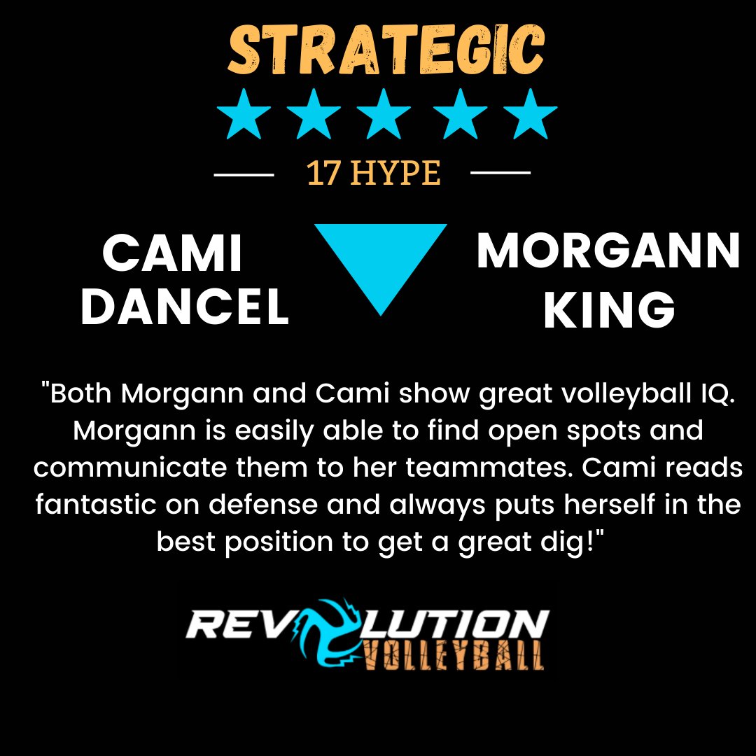REVOVBALL's tweet photo. 🚨 Shoutout Alert 🚨 
This week REVO Coaches recognize these athletes for their STRATEGIC abilities! #revolutionvolleyball #revovball #revitup #strategic #culture #volleyballIQ https://t.co/Agg9Z2DLxK