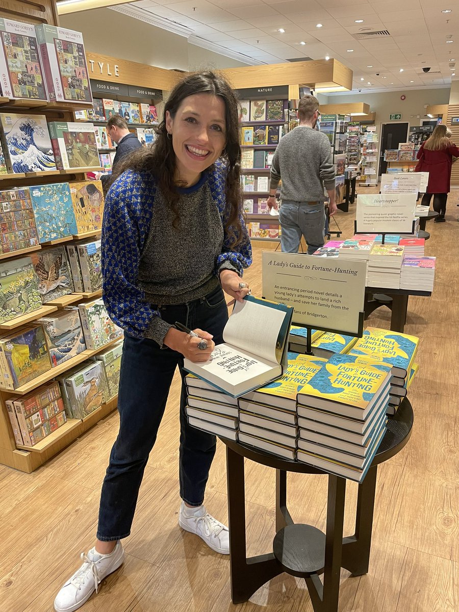 fictionpubteam's tweet image. We’re here in Edinburgh with @SophieHIrwin to sign copies of #ALadysGuide 📚

First stop, @Waterstones_Edi. What a gorgeous stack of copies!