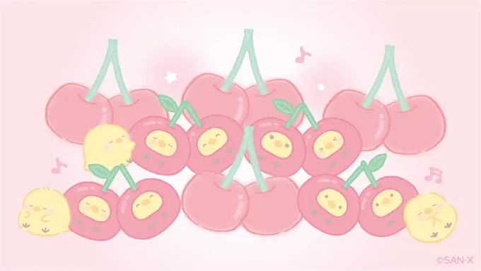 ぴったりいっしょで
うれしいぴよ🍒✨ 