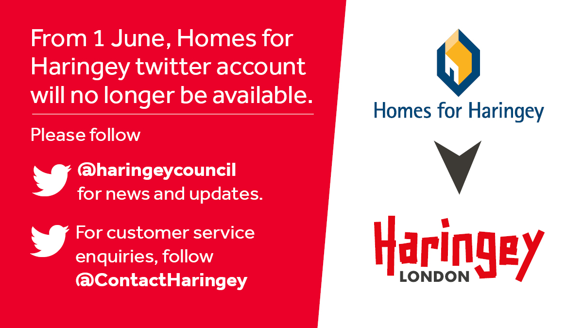From 1 June, Housing services – currently carried out by Homes for Haringey – will return to Haringey Council. This will help residents get faster, more responsive and joined-up services and have a greater say in how their housing is managed. More info: homesforharingey.org/news/housing-s…