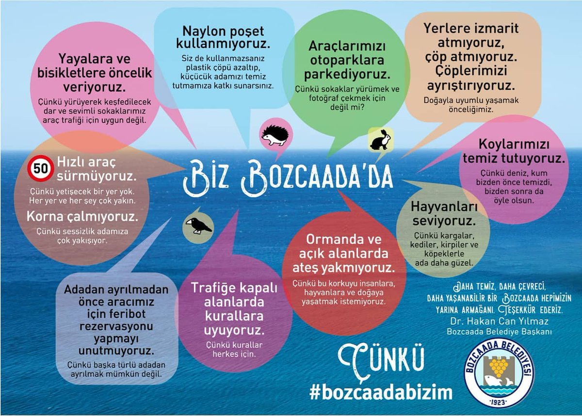 Bir kez daha hatırlatalım.
#Bozcaada