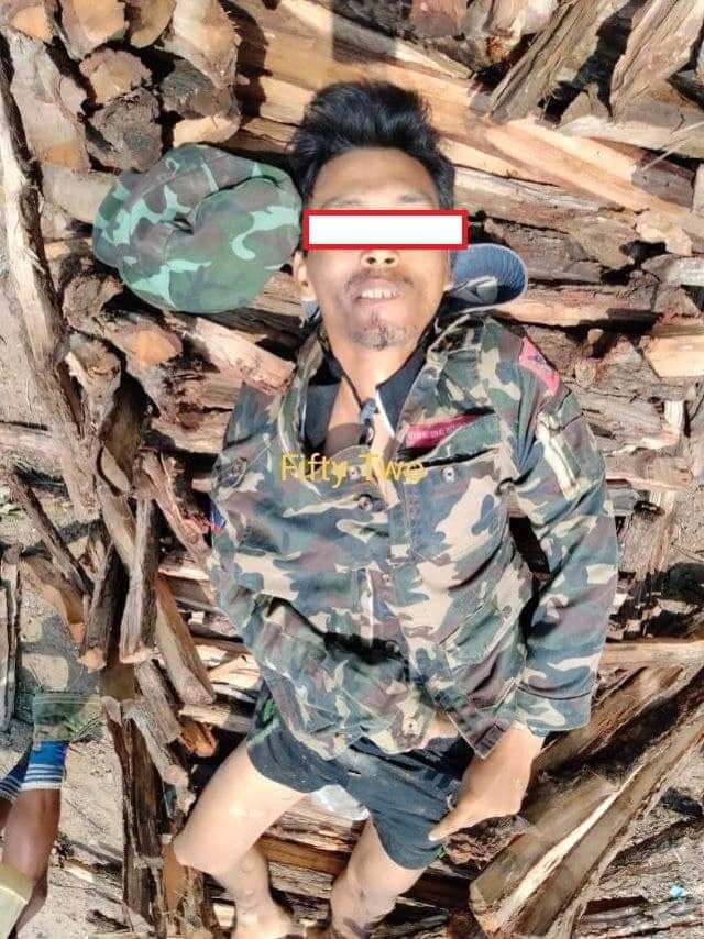 Za Hum Mang, a 37 yo local resident, was abducted and killed by SAC troops in Hpalam tsp, Chin state. Then, the dead body was cover with military uniform &amp; burnt down and propagandized him as a CNDF member. #2022May31Coup #WhatsHappeningInMyanmar