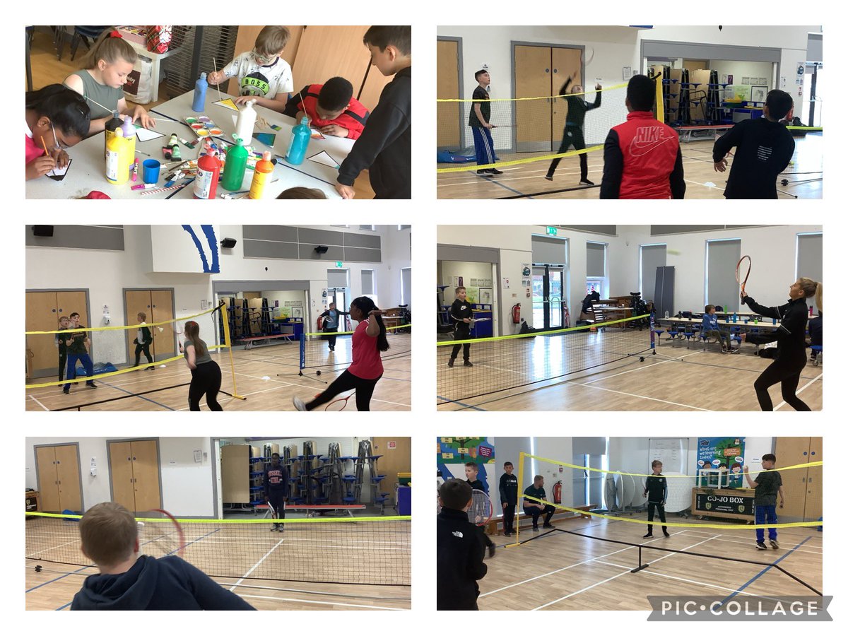OABroadoak's tweet photo. Holiday club starts the morning with arts&craftsdoublesbadminton&singlestennis. #fungames #activetameside #keepingfit https://t.co/Pjp091V11X