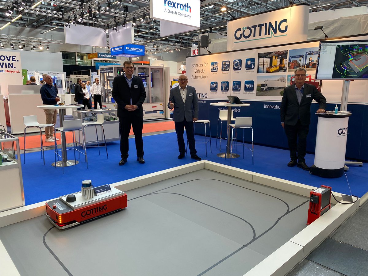 Die @LogiMAT_Messe ist gestartet. Unsere Kollegen Herr Neugebauer, Herr Meyer und Herr Pecksen erwarten Sie in Halle 2 auf Stand A25. Zu sehen gibt es unsere neuen Sensoren 98630 (2D Magnet), 98830 (2D RFID) sowie ein KATE #AGV, das sich per <a href="/VelodyneLidar/">Velodyne Lidar</a> lokalisiert.