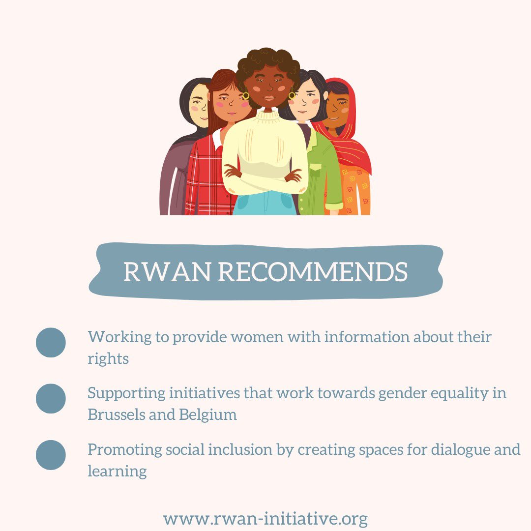 📋 RWAN RECOMMENDS

✊ This week, we are breaking down how organisations and institutions in Belgium can support #women during #motherhood and achieve equal opportunities for all!

To read more visit our website 👉 rwan-initiative.org