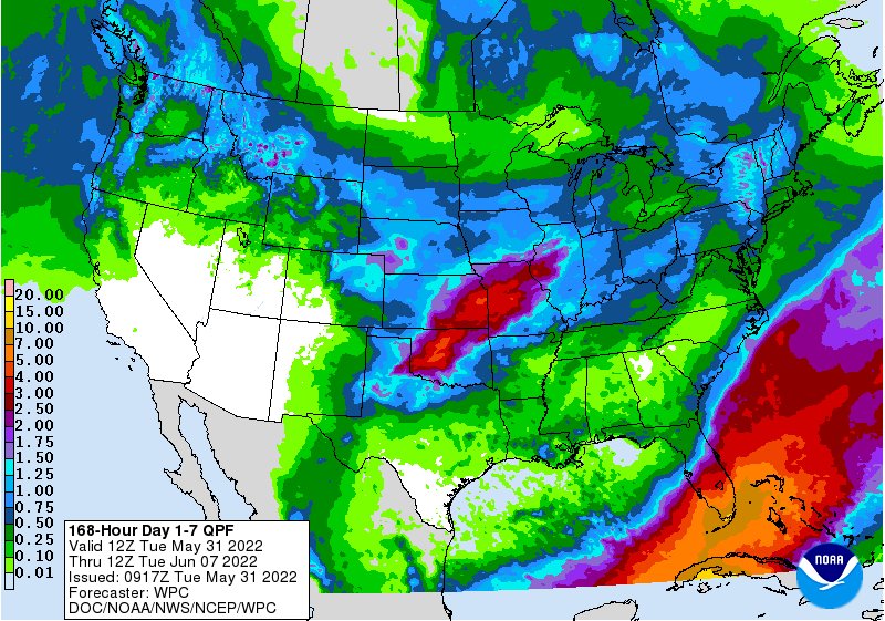 10 Day Precipitation Forecast Map Nws Weather Prediction Center On Twitter: "The Latest 7-Day Precipitation  Forecast Shows Two Main Areas Of Active And Potentially Impactful Weather.  Numerous T-Storms Are Likely Across The Central U.s. Over The Span