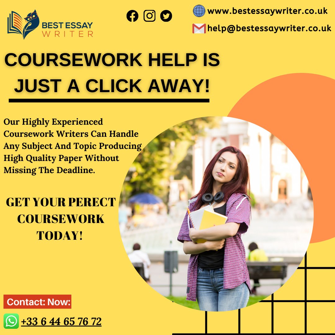 BestEssayWrit13's tweet image. Be confident! Because you choose our Coursework Assignment Help services.
Order your task now
#coureworkassignmenthelp #coureworkassignmentwritinghelp #onlinecourseworkassignmentwritinghelp #onlineassignmenthelp #universitycoursewrokassignmenthelp