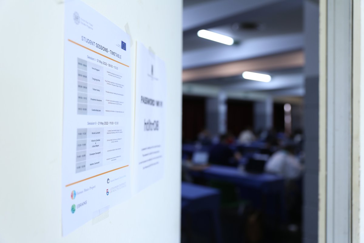 HBP_Education's tweet photo. #BRAINSIM Day 2 kicked off with #student sessions! 🎓
The morning started with interesting presentations about the #research students are working on and in the afternoon @HumanBrainProj speakers will talk about #modelling and #synaptic #plasticity🧠 https://t.co/OaG0LyE4Ys