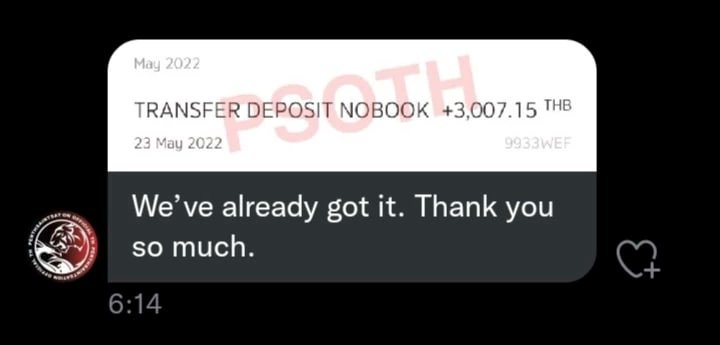 ⚫ We did it 🔴
No matter PayPal is blocked in Russia.
Strength with us! 💪
#PerthSaintSation #PSEMSCPROJECT #PinSonRus3moms