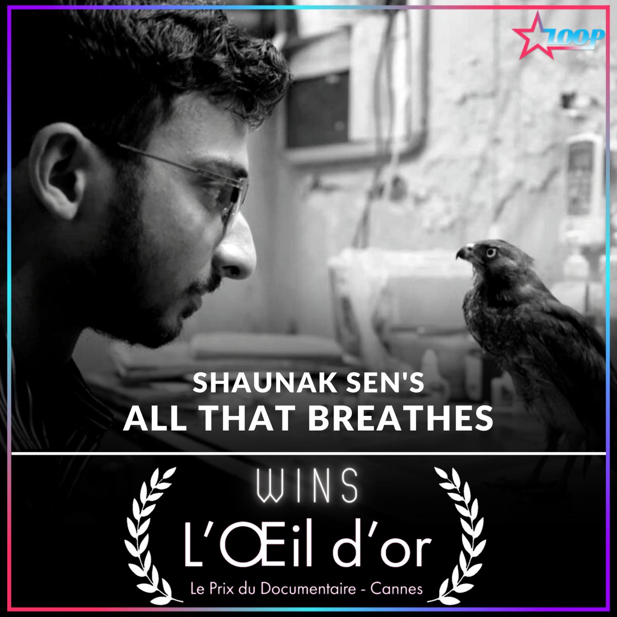 _starloop_'s tweet image. Filmmaker Shaunak Sen&apos;s documentary &apos;All That Breathes&apos; has won The Golden Eye award, at Cannes. The award includes a cash prize of 5,000 euros
#allthatbreathes #shaunaksen  #Cannes2022  #cannes #CannesFilmFestival2022 #FilmTwitter  #loeildor #bollywood