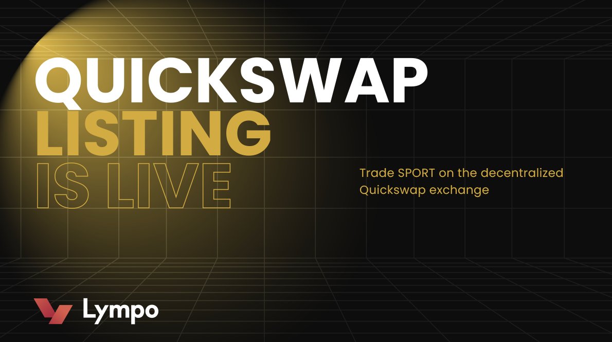 🏆 The $SPORT Token is now LIVE on <a href="/QuickswapDEX/">QuickSwap 🐲 DragonFi 2.0</a> 

Available pairs: 
✅MATIC/SPORT -info.quickswap.exchange/#/pair/0x46c75…
✅ SPORT/REVV - info.quickswap.exchange/#/pair/0x5005a…
✅ SPORT/GMEE - info.quickswap.exchange/#/pair/0x0a670…
✅ SPORT/TOWER - info.quickswap.exchange/#/pair/0xf84ea…
✅ SPORT/QUIDD - info.quickswap.exchange/#/pair/0xadf65…