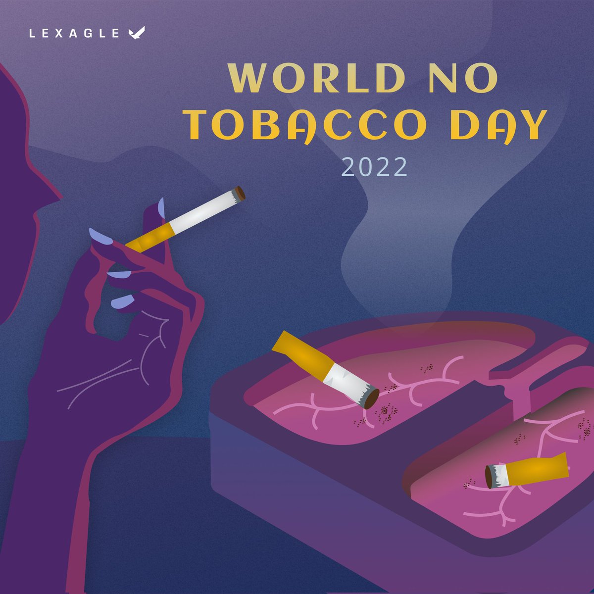 Let us celebrate this year's World No Tabacco Day by saying no to tobacco and saying yes to life.

#lexagle #worldnotabaccoday #worldnotabaccoday2022