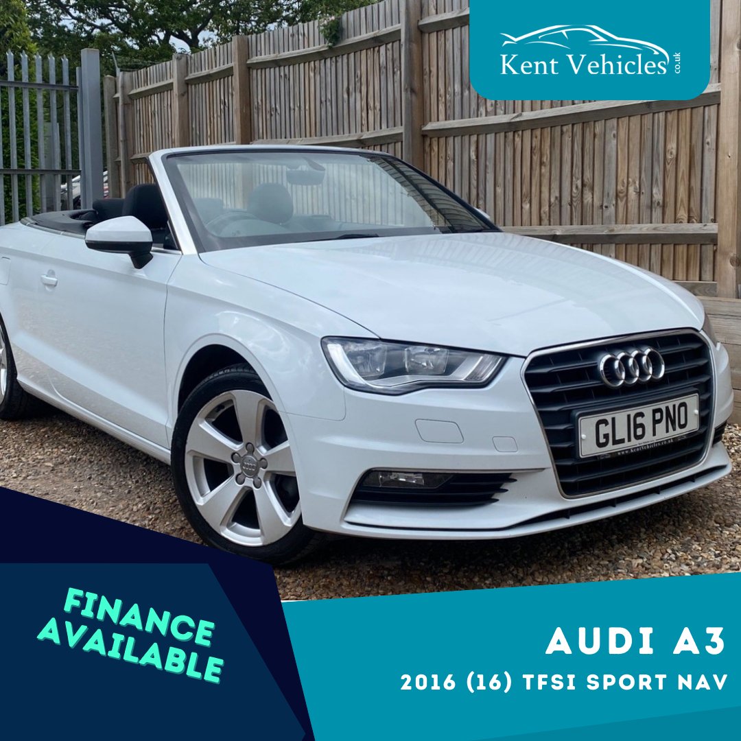 KentVehicles's tweet image. Summer is just around the corner - could your next car be too? How about a convertible to enjoy the warm weather in? This 2016 Audi A3 is the perfect candidate! 

It's only had 1 owner from new, and comes with a great service history. Find out more about making this car yours ...