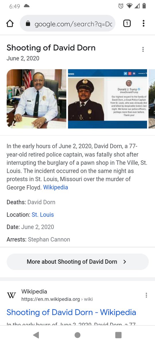 Does anybody know the name
 David Dorn,

 he was killed by Black Lives Matter.  Because he was protecting his friends shop his friends way of life. We all wish we had a friend like that!

I wonder how much government funding went into this killing? https://t.co/jm1x3szIne