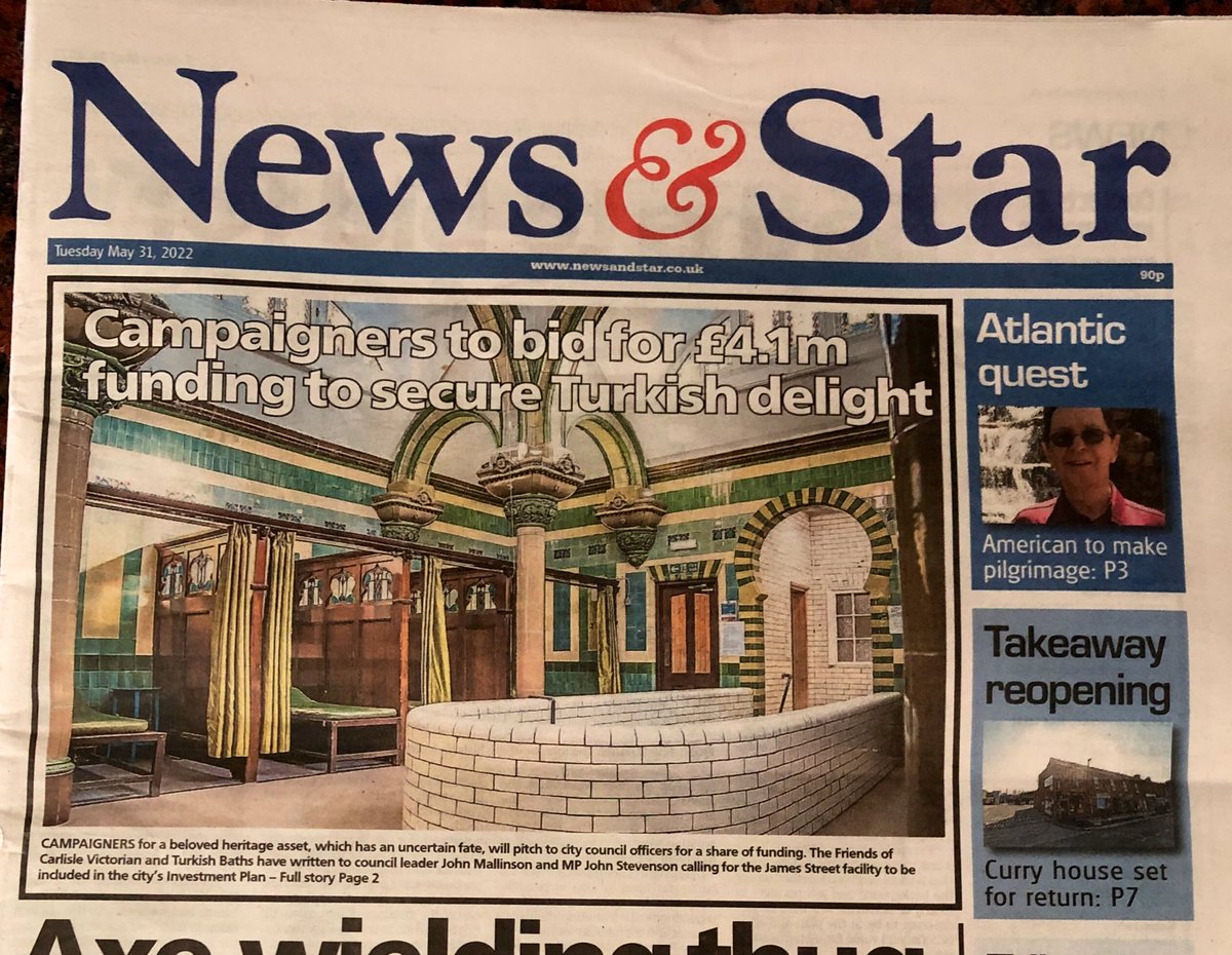 EXTRA EXTRA 
READ ALL ABOUT IT
Only in today’s @newsandstar 
#SaveCarlisleBaths #LevellingUp #SharedProsperityFund