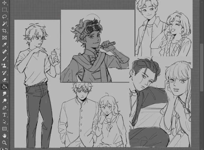 some comm sketches that i rly like 