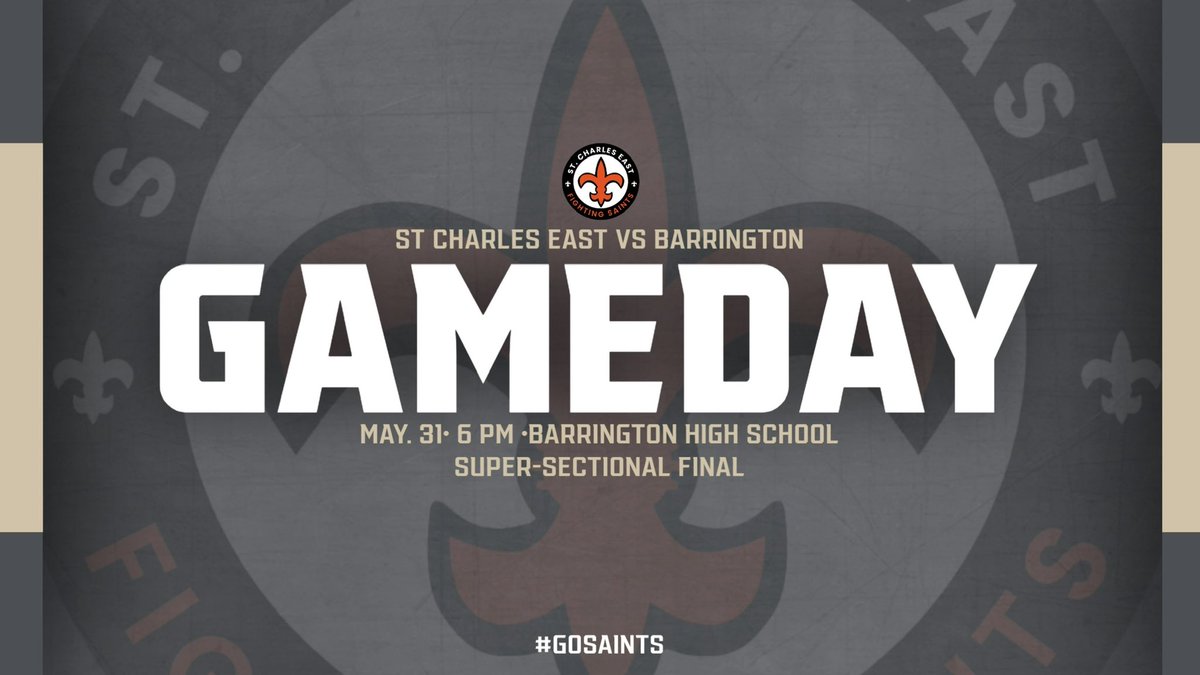 The Saints travel to Barrington for a Super-Sectional Championship Game today. Theme is #HardyStrong T-Shirts or a ⚫️ out. Let’s go Saints. gofan.co/app/events/612… ⚽️⚜️