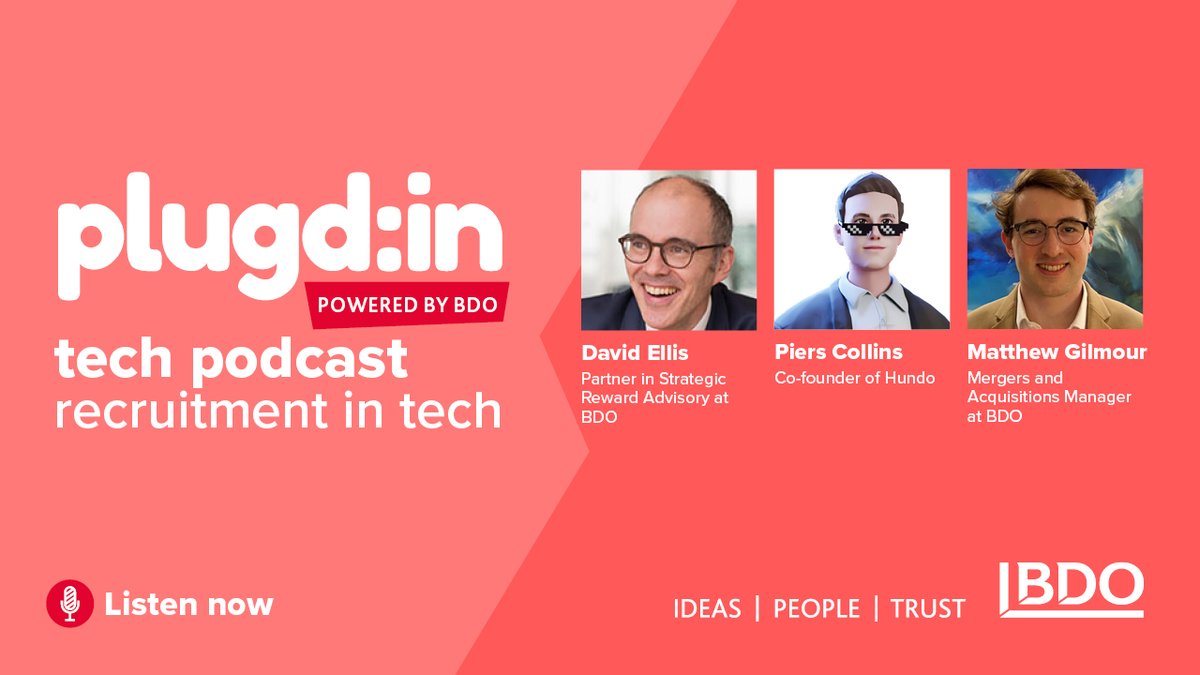 Listen to our latest podcast with Piers Collins Co-Founder of Hundo, Matthew Gilmour, M&amp;A BDO Manager &amp; David Ellis from BDO who specialises in advising firms on how to create the right reward strategy.  bit.ly/3wROTzI