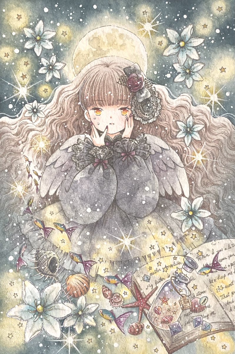 「#見た人を涼しくさせる青イラスト貼る見た人もやる 」|神谷かおり🌸ドローイングモール🌸羽根としっぽ展🌸アリス展🌸コミティアのイラスト