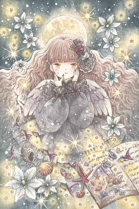 #見た人を涼しくさせる青イラスト貼る見た人もやる 