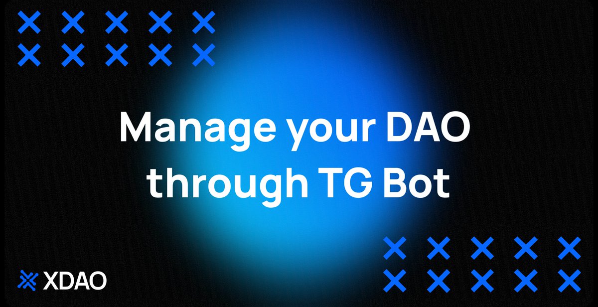 xdaoapp's tweet photo. Create and manage your DAO as easy as possible right in your messanger.

What u can do now with XDAO Telegram Bot:
• Connect your wallet 
• Create/activate/sign voting
• Get notifications!

U really should try it!

Read about it on Medium: https://t.co/eRrPGmA3CO https://t.co/sLQPvUTfTi