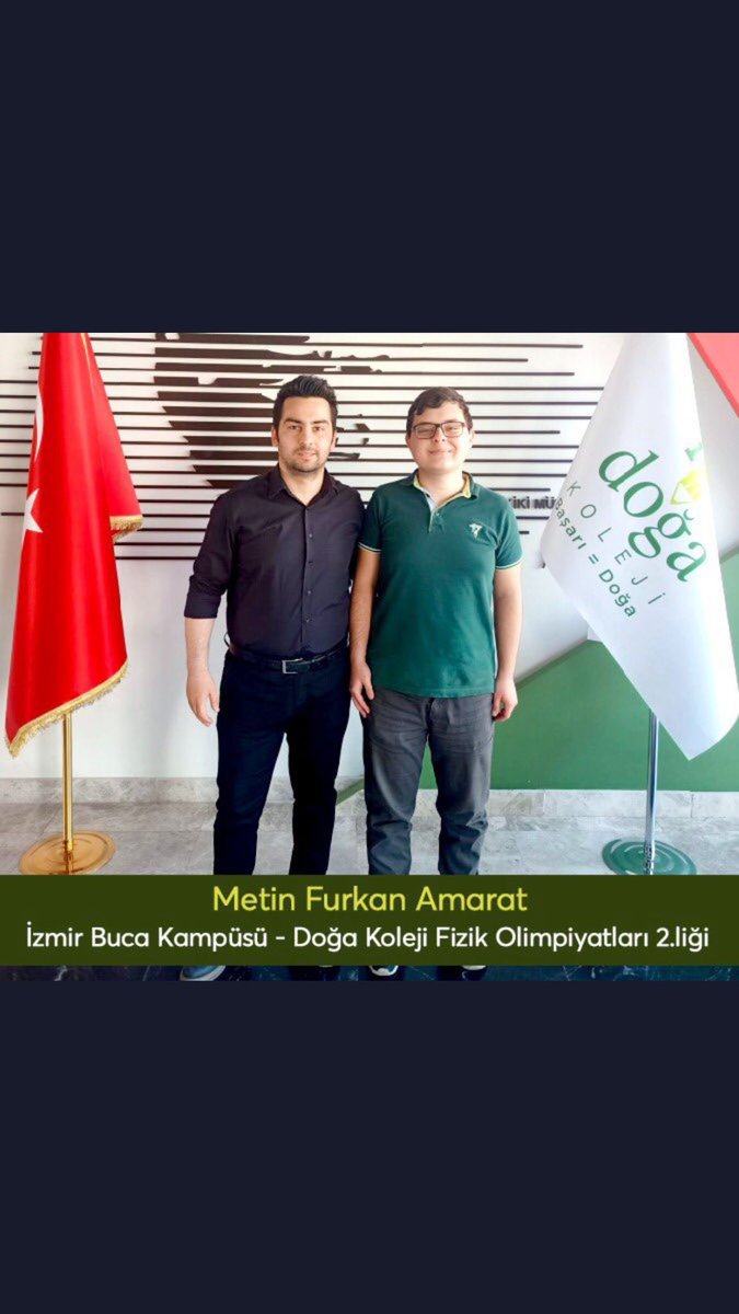 dogakolejibuca's tweet photo. Doğa Koleji Fizik Olimpiyatları’nda 2. olan    11. Sınıf öğrencimiz Metin Furkan Amarat’ı tebrik ediyor, başarılarının devamını diliyoruz. 
@KvancBarlas @ISILBLT @Melahatsengul1 https://t.co/SOJ5jnUSdC