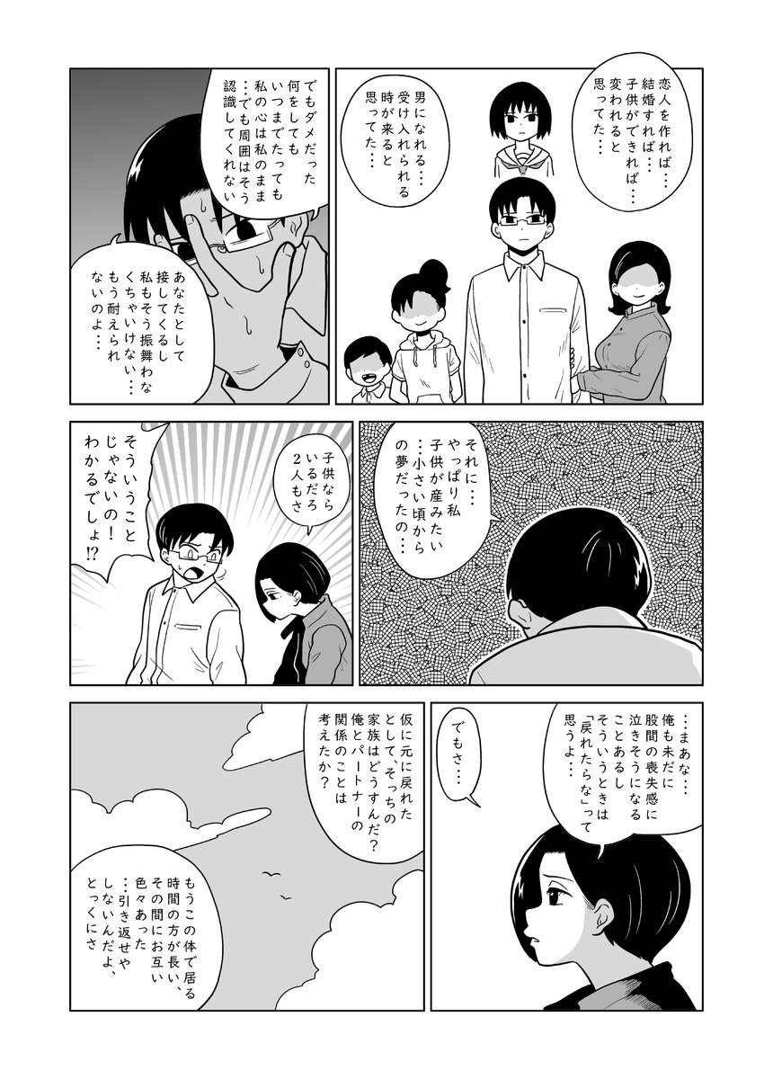 体が入れ替わった二人が再開するお話です
1/3
#漫画が読めるハッシュタグ #漫画 #オリジナル 